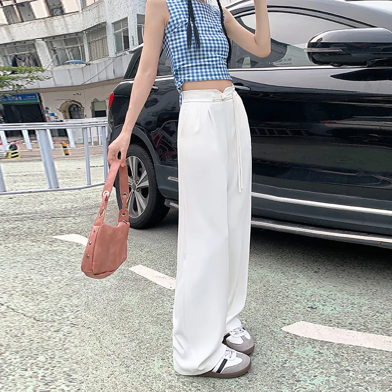 ZAZN Casual Pants Women's White-7
