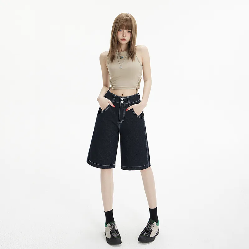 ZAZN Denim Shorts Women's Black-3