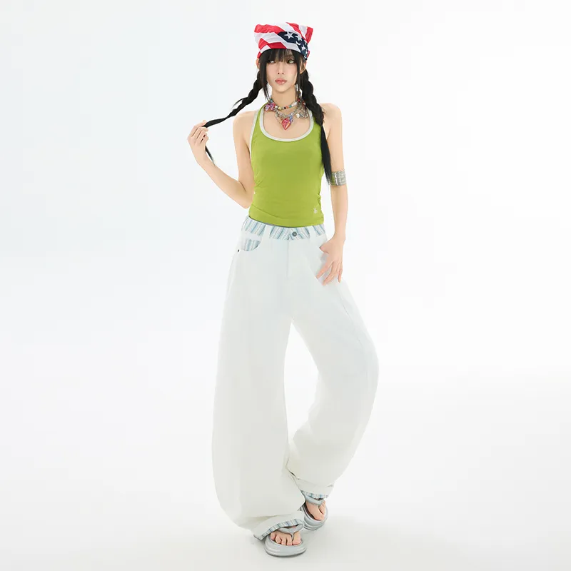 ZAZN Jeans Women's White-3