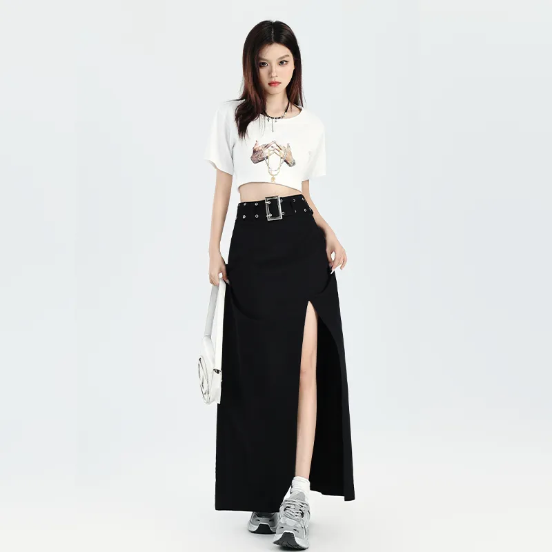 ZAZN Casual Long Skirts Women's-1