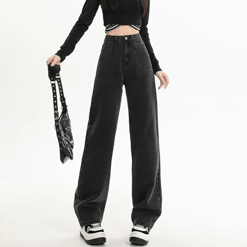 ZAZN Jeans Women's Black Gray Color-2