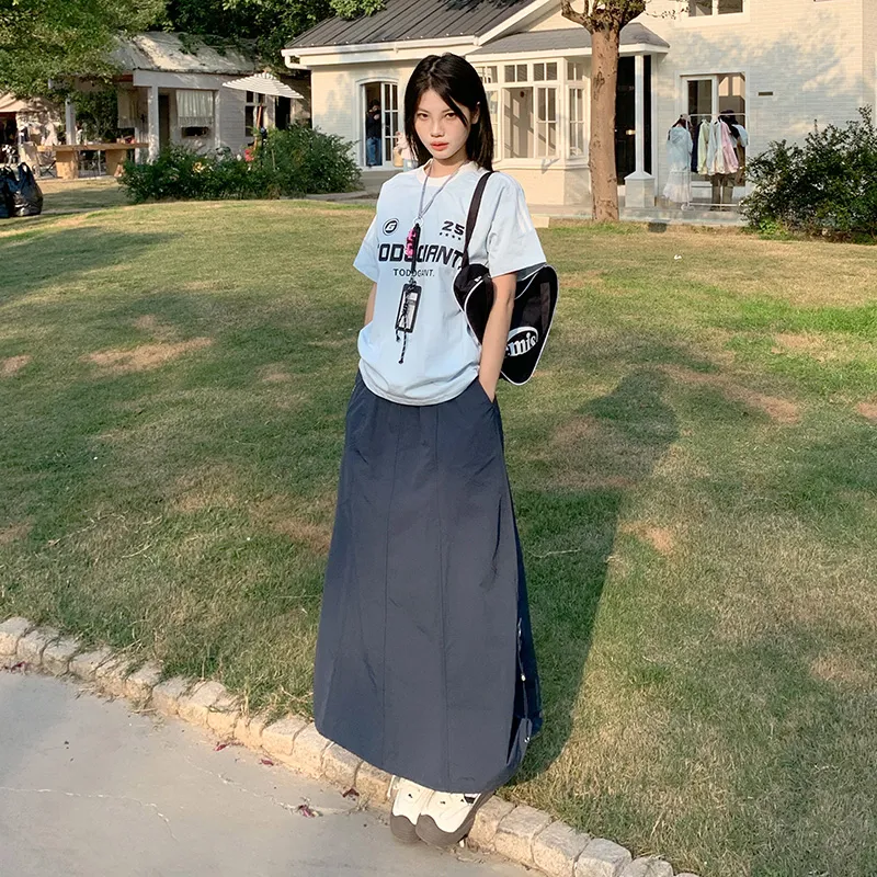 ZAZN Casual Long Skirts Women's-1