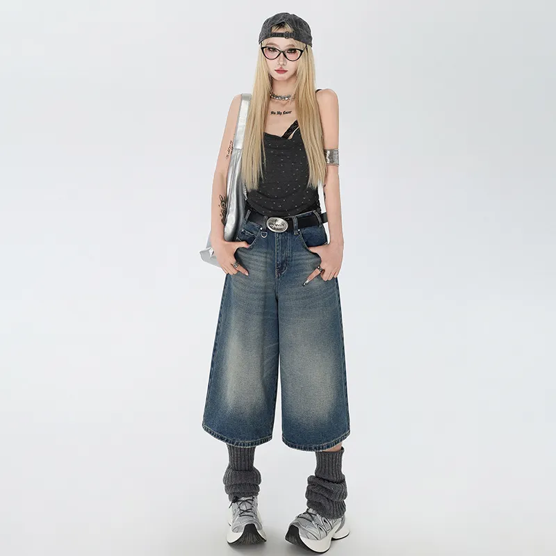 ZAZN Denim Shorts Women's Vintage Blue-2