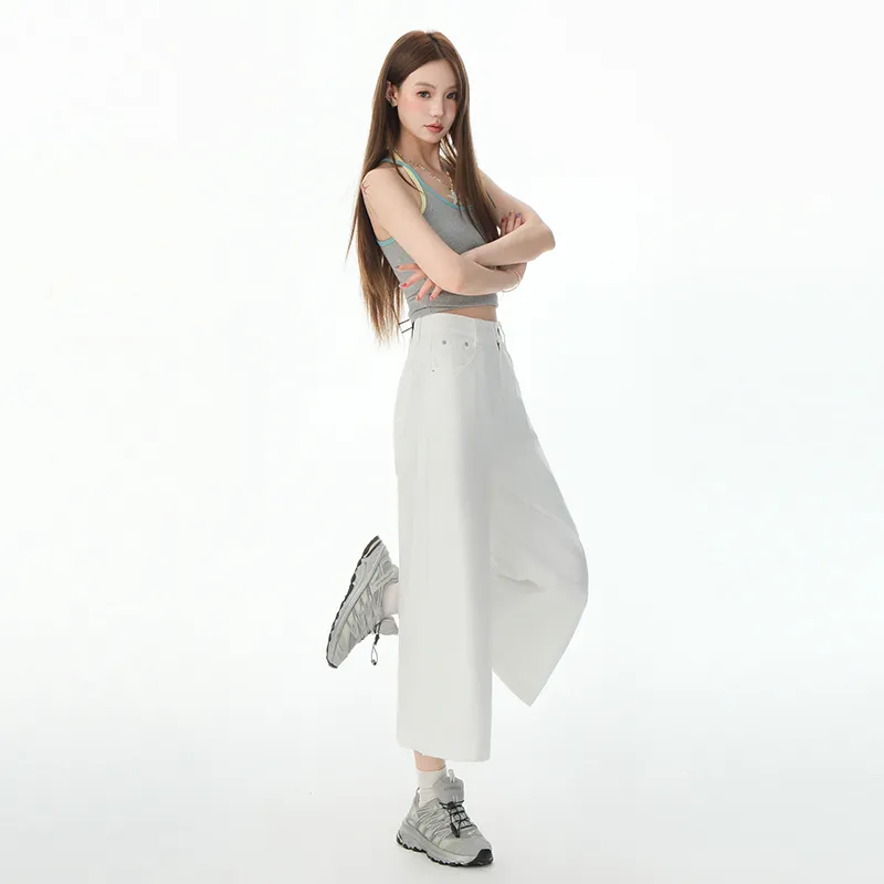 ZAZN Jeans Women's White-3