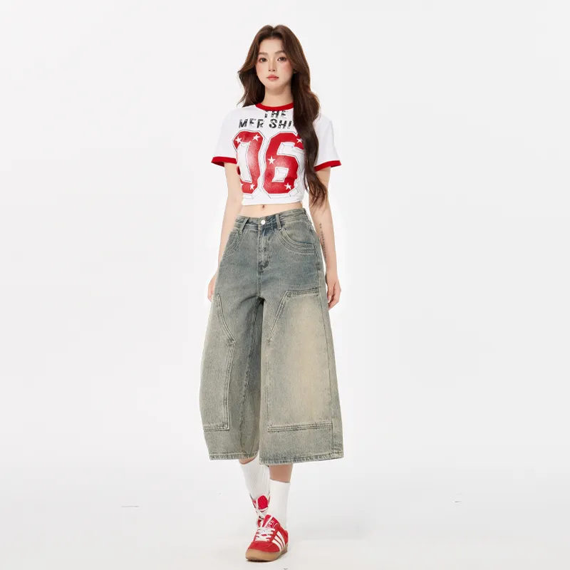 ZAZN Denim Shorts Women's Vintage Blue-2