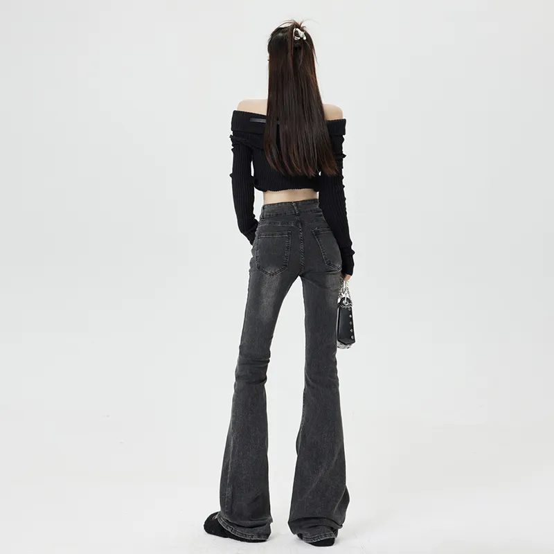 ZAZN Jeans Women's Black Gray Color-5