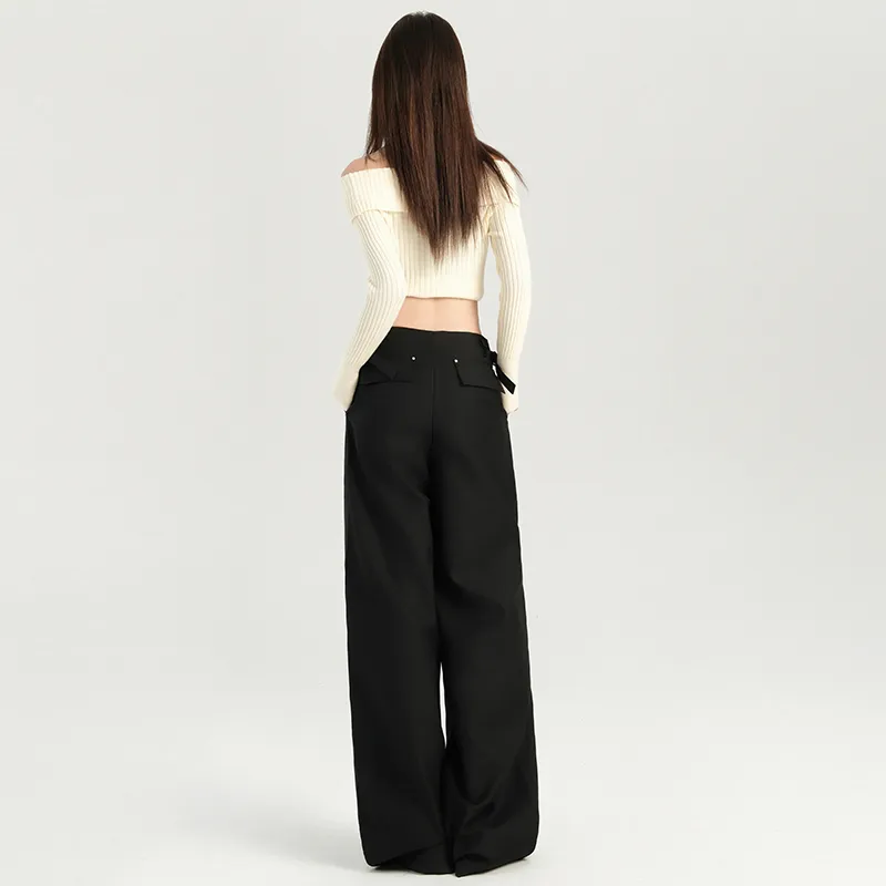 ZAZN Casual Pants Women's Black-3