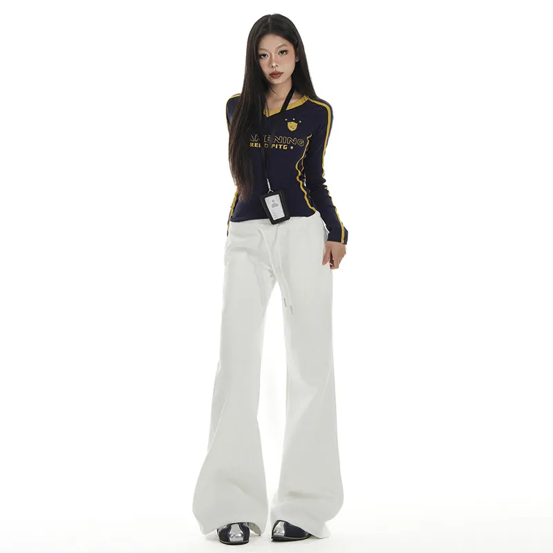 ZAZN Casual Pants Women's White-11