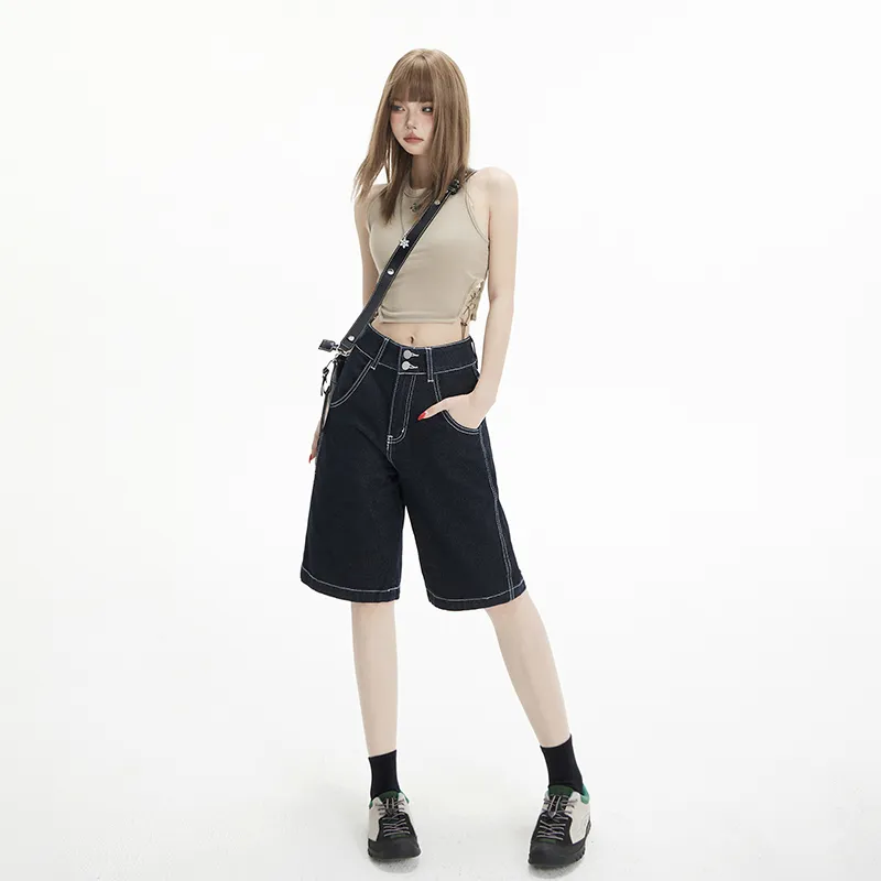 ZAZN Denim Shorts Women's Black-2