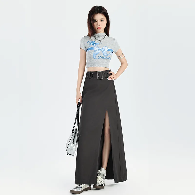 ZAZN Casual Long Skirts Women's-5