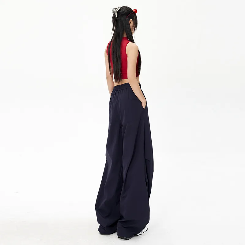 ZAZN Casual Pants Women's Navy Blue-6
