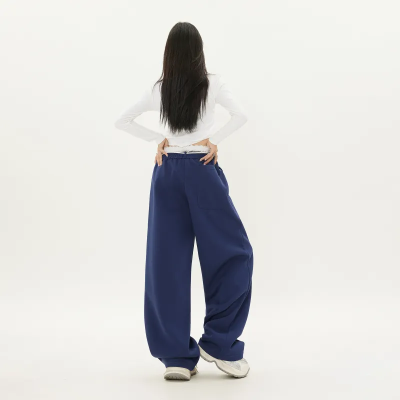 ZAZN Casual Pants Women's Navy Blue-2