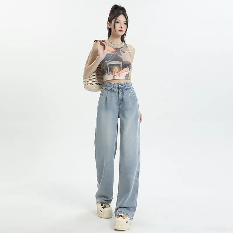 ZAZN Jeans Women's Washed Color-4