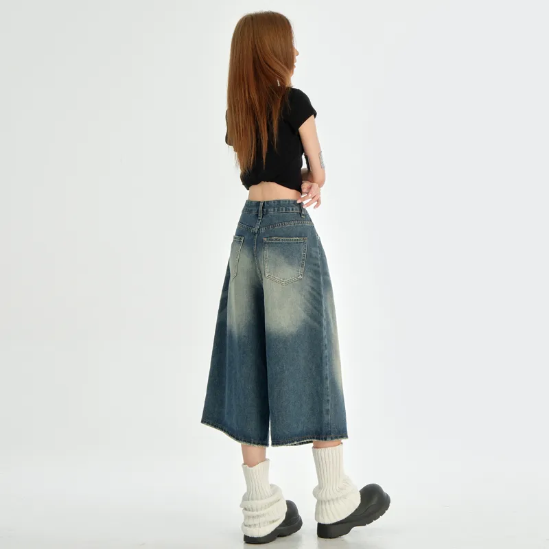 ZAZN Denim Shorts Women's Vintage Blue-4