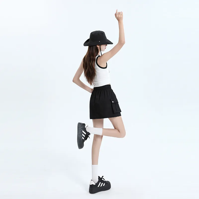 ZAZN Casual Short Skirts Women's White-14