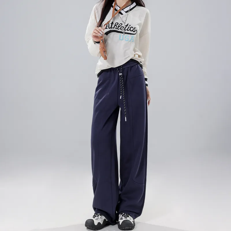 ZAZN Casual Pants Women's Royal Blue-3
