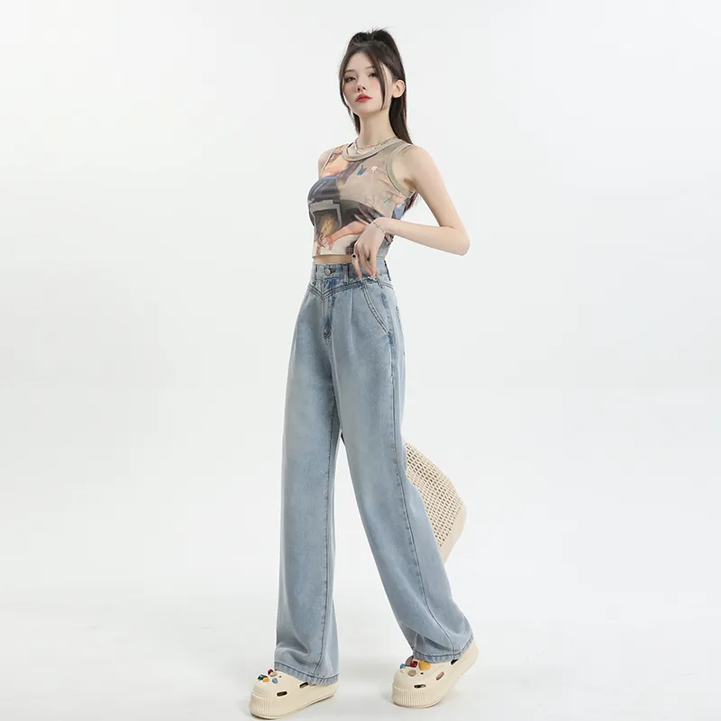ZAZN Jeans Women's Washed Color-6