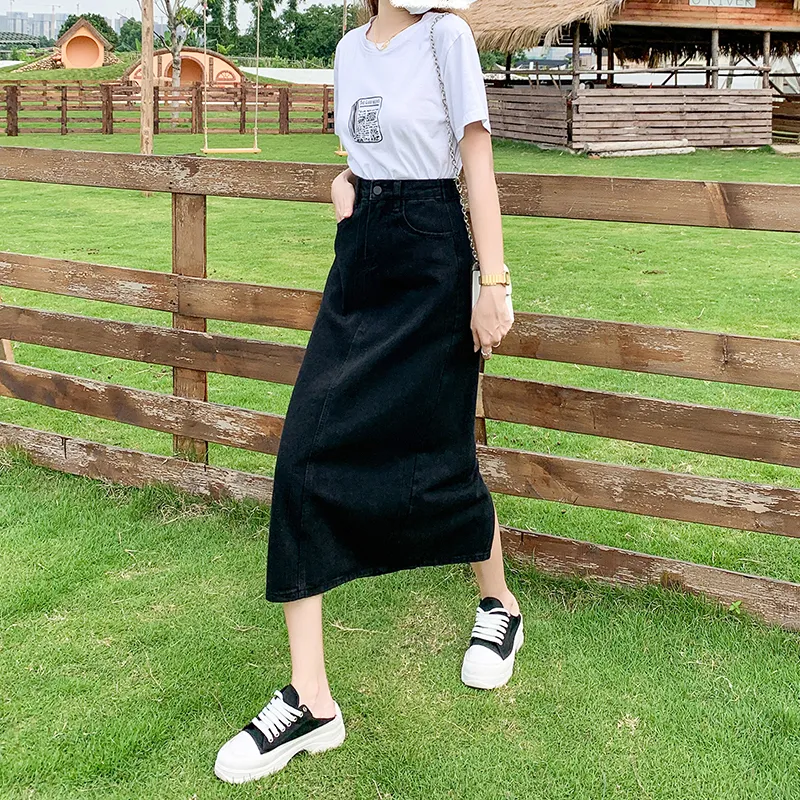 ZAZN Denim Long Skirts Women's-22