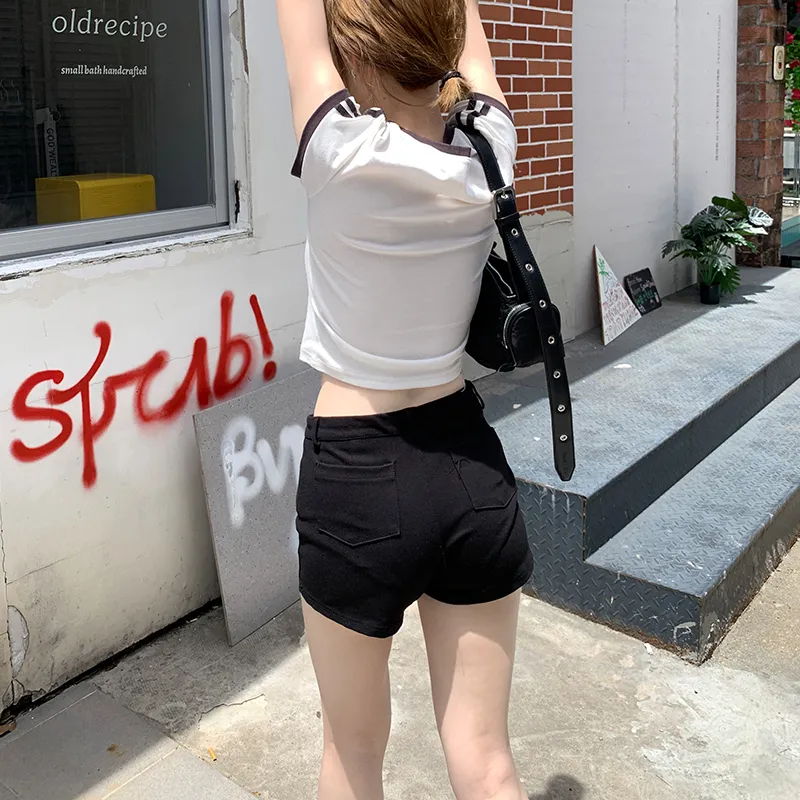 ZAZN Denim Shorts Women's Black-5