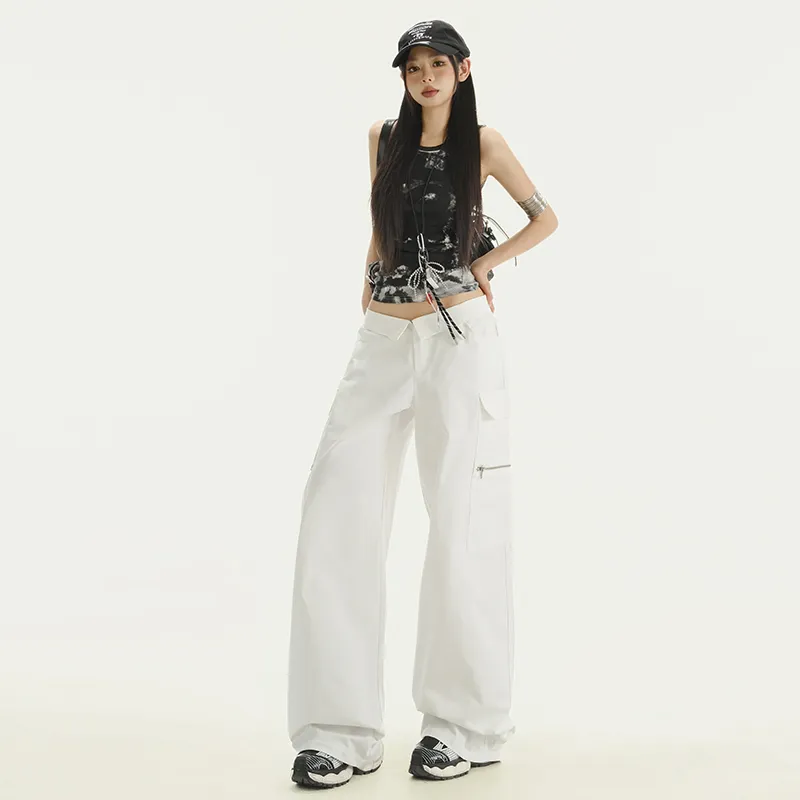ZAZN Casual Pants Women's White-2