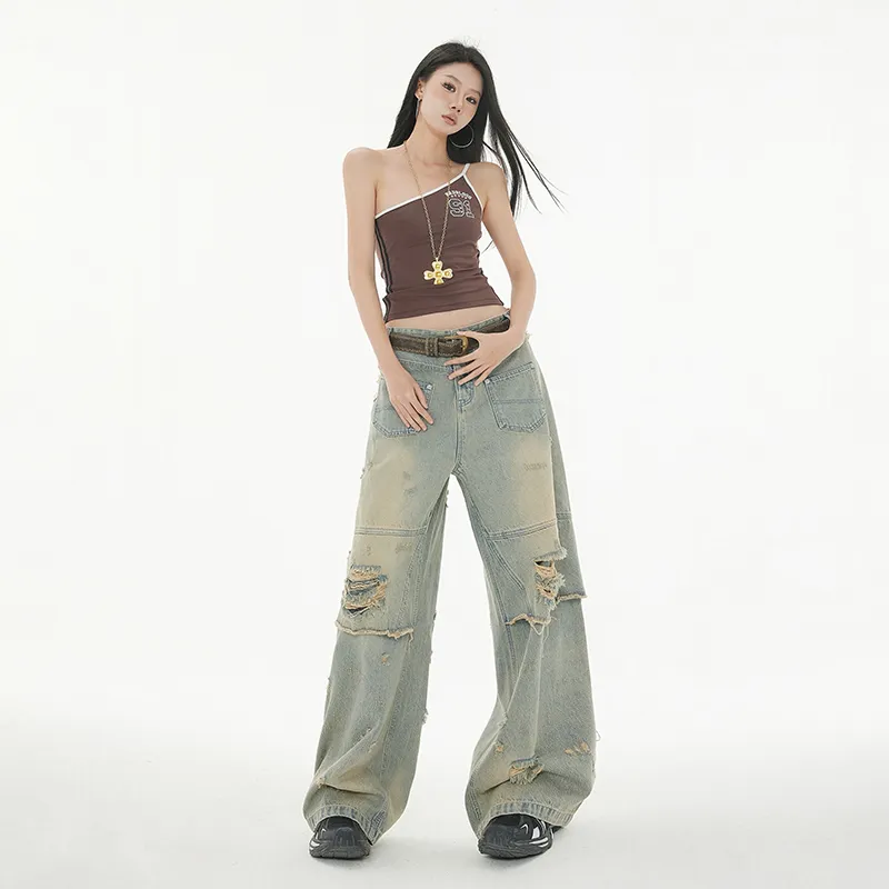 ZAZN Jeans Women's Distressed Color-4