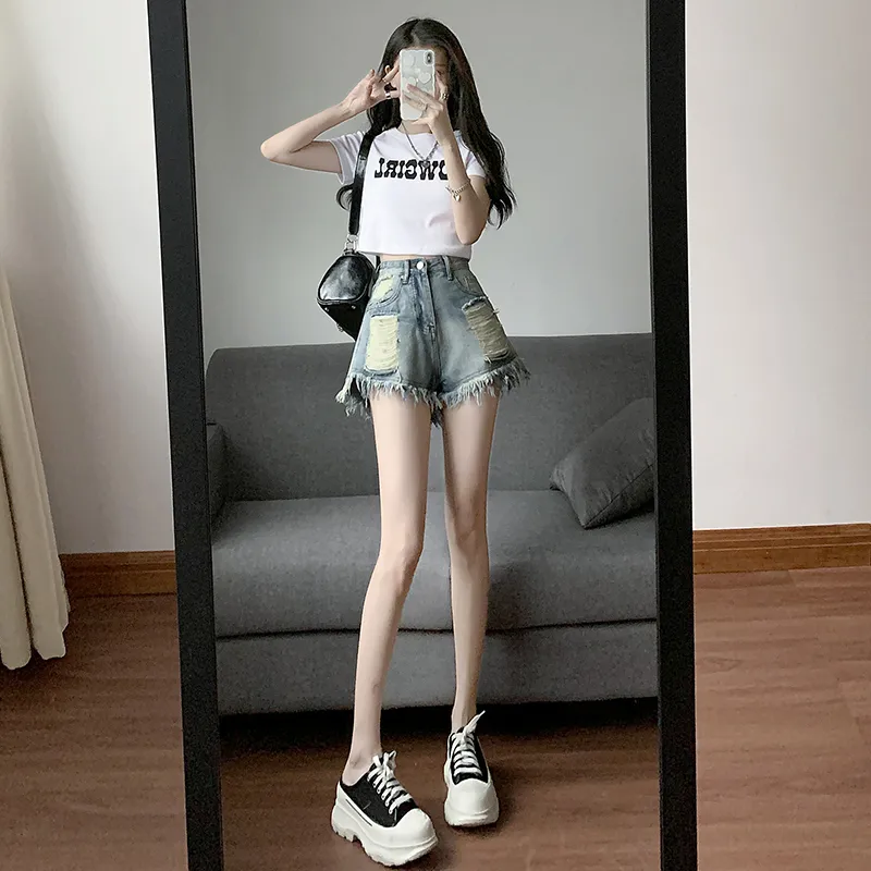 ZAZN Denim Shorts Women's Blue-2