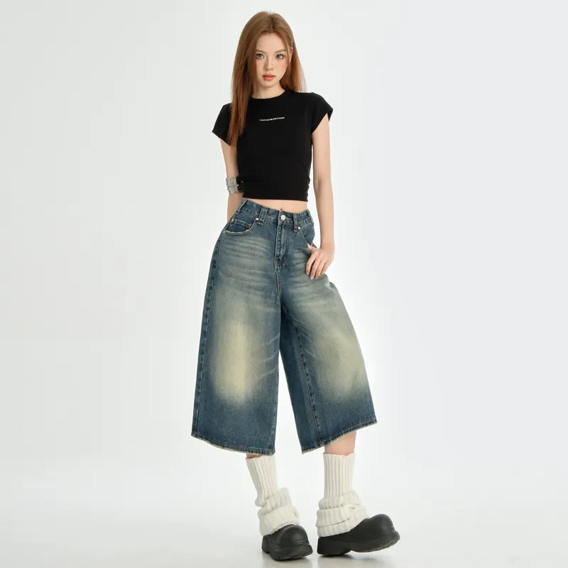 ZAZN Denim Shorts Women's Vintage Blue-1