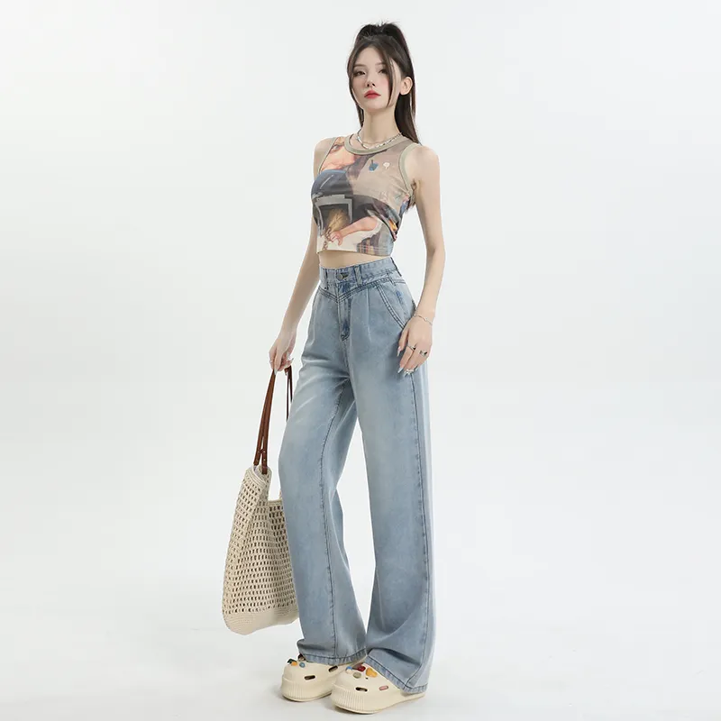 ZAZN Jeans Women's Washed Color-12