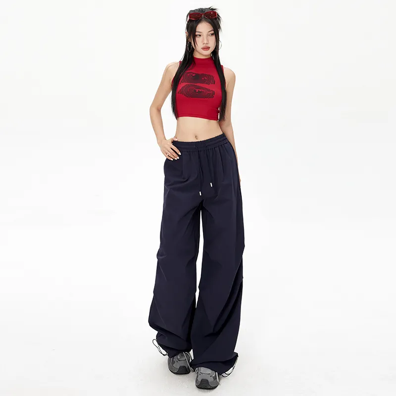 ZAZN Casual Pants Women's Navy Blue-10