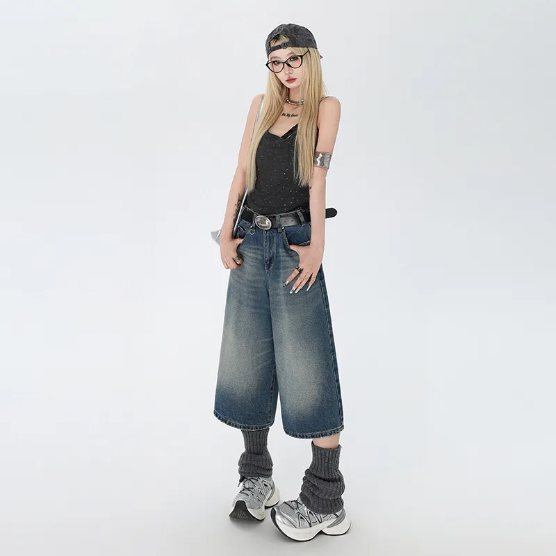 ZAZN Denim Shorts Women's Vintage Blue-4
