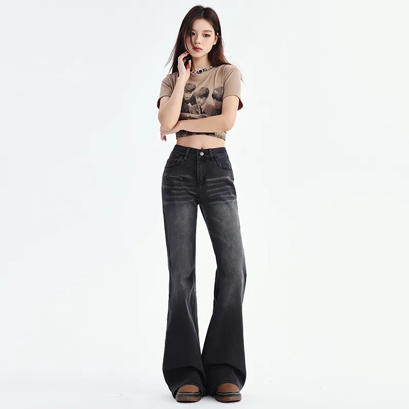 ZAZN Jeans Women's Black Gray Color-9