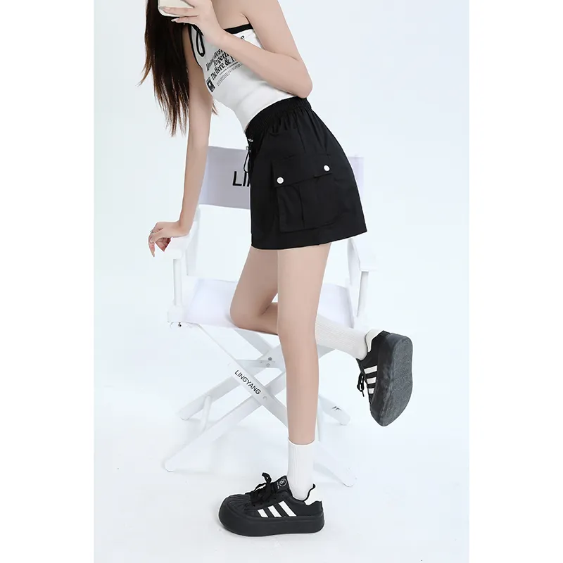 ZAZN Casual Short Skirts Women's White-12