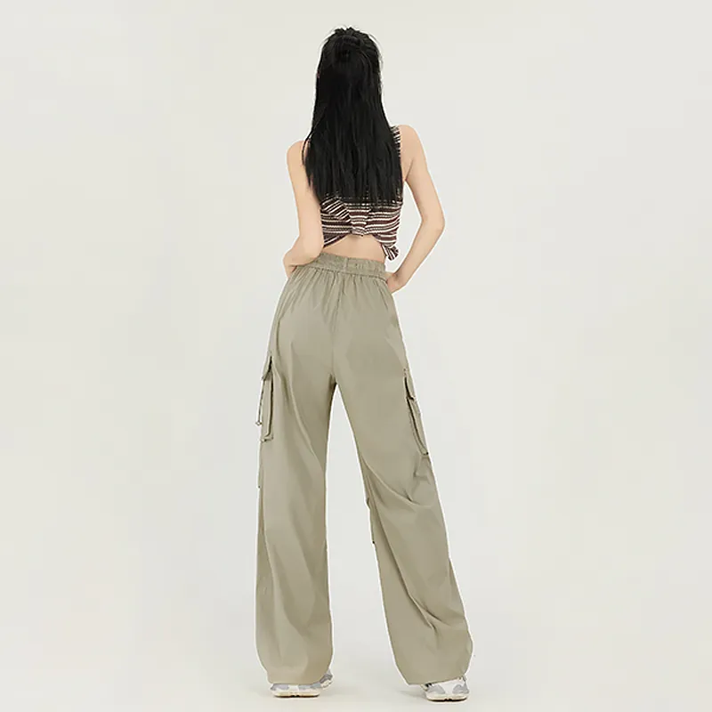 ZAZN Casual Pants Women's Khaki Green-2