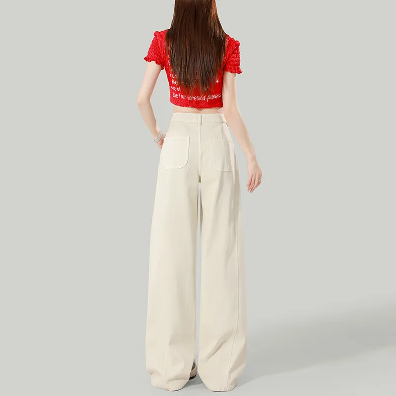 ZAZN Jeans Women's Apricot-5