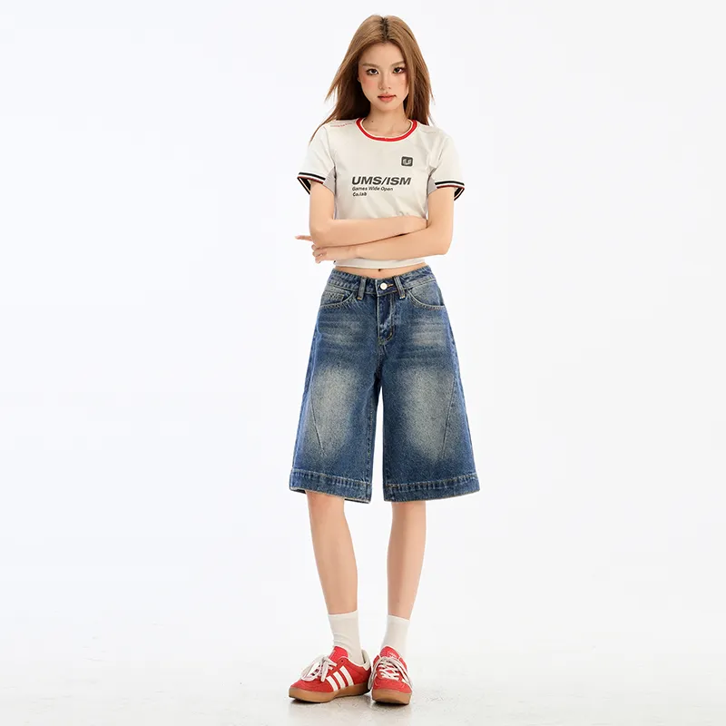 ZAZN Denim Shorts Women's Blue-0