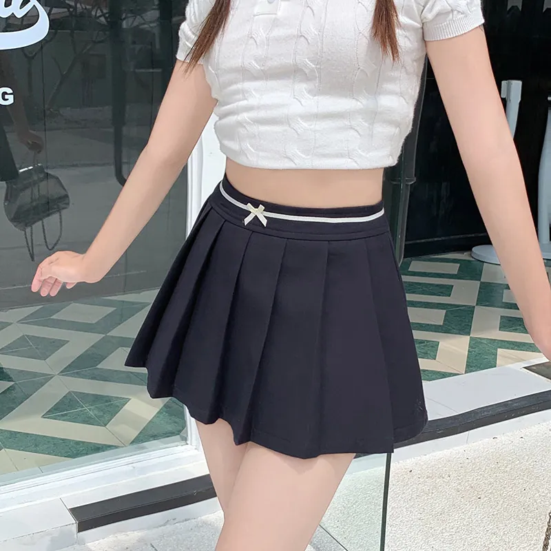 ZAZN Casual Short Skirts Women's Dark Blue-0