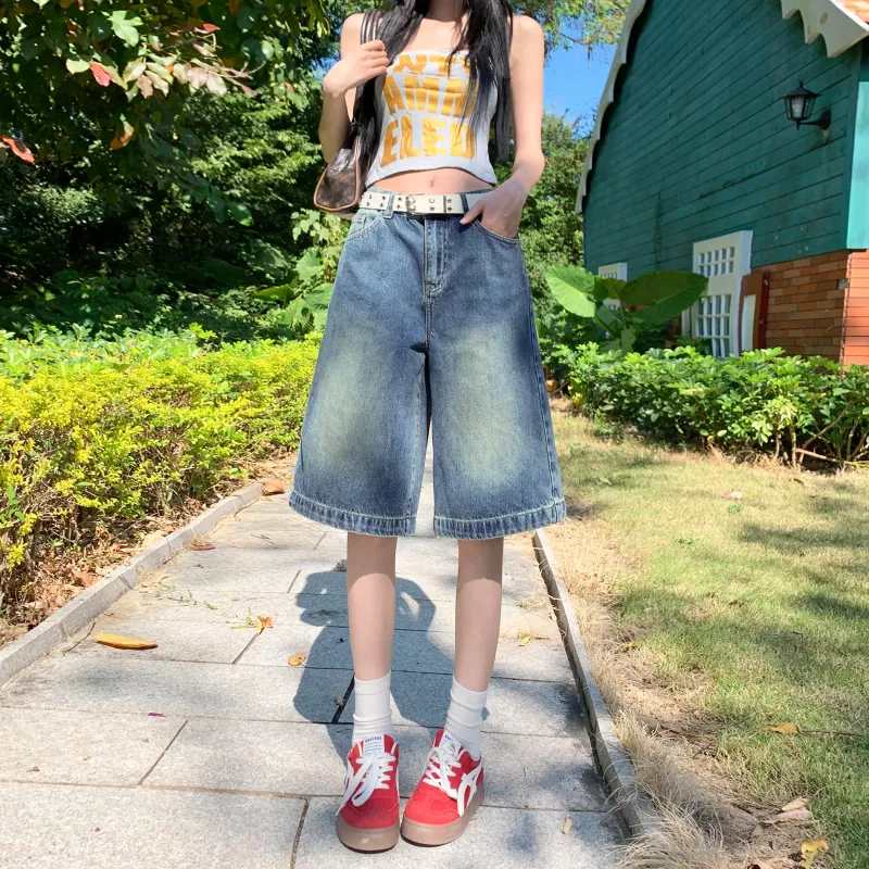 ZAZN Denim Shorts Women's Vintage Blue-6