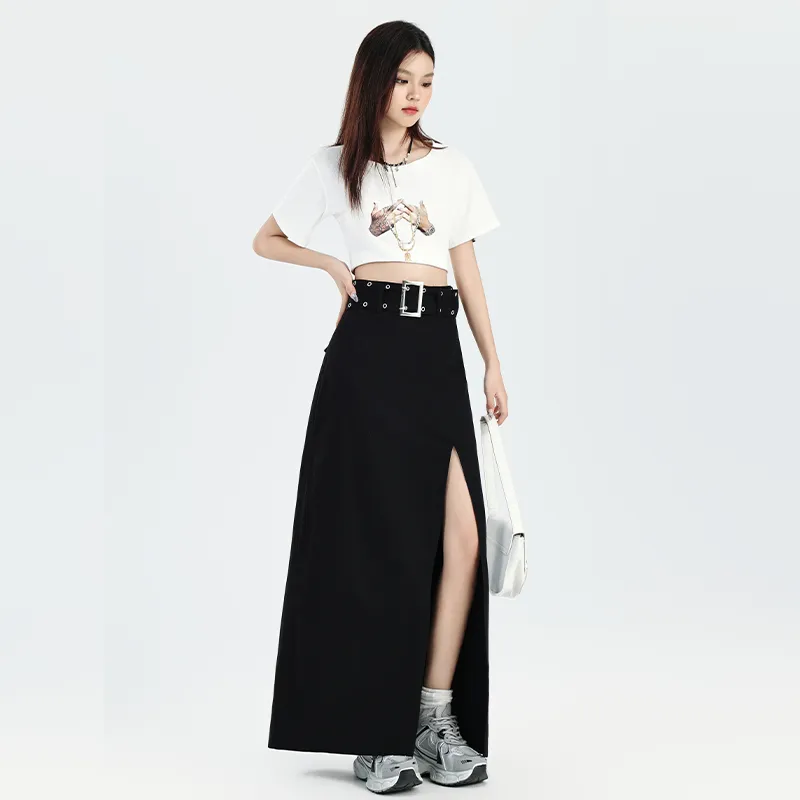 ZAZN Casual Long Skirts Women's-3