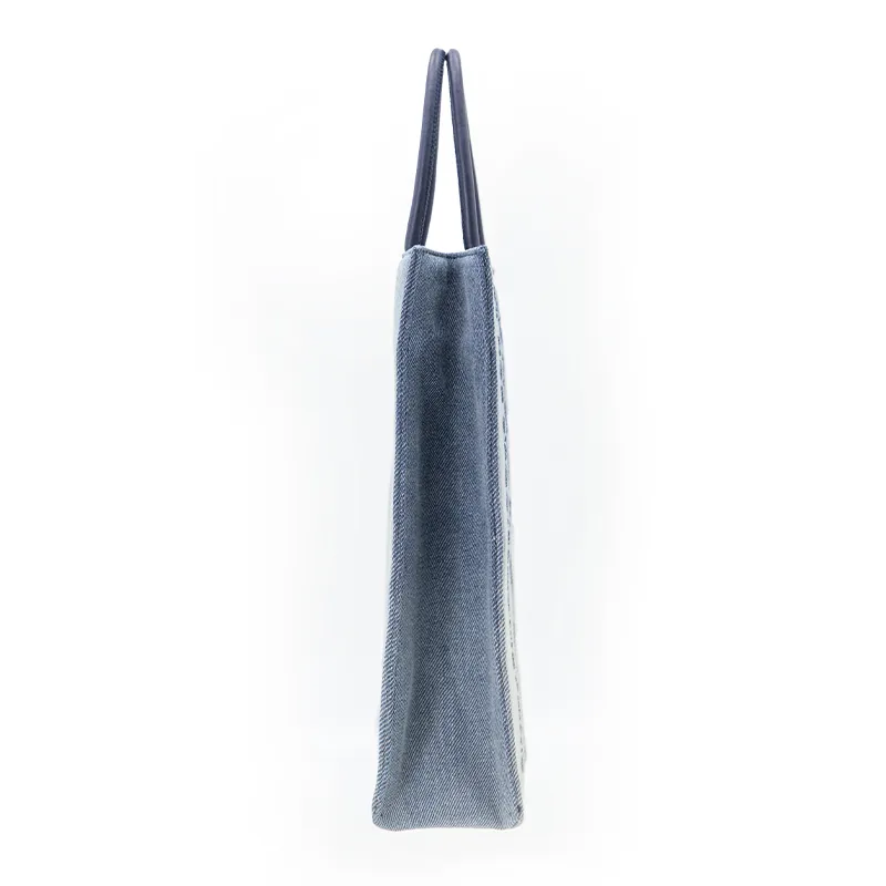 KARL LAGERFELD Cotton Crossbody Bag, Handbag Unisex Blue-3