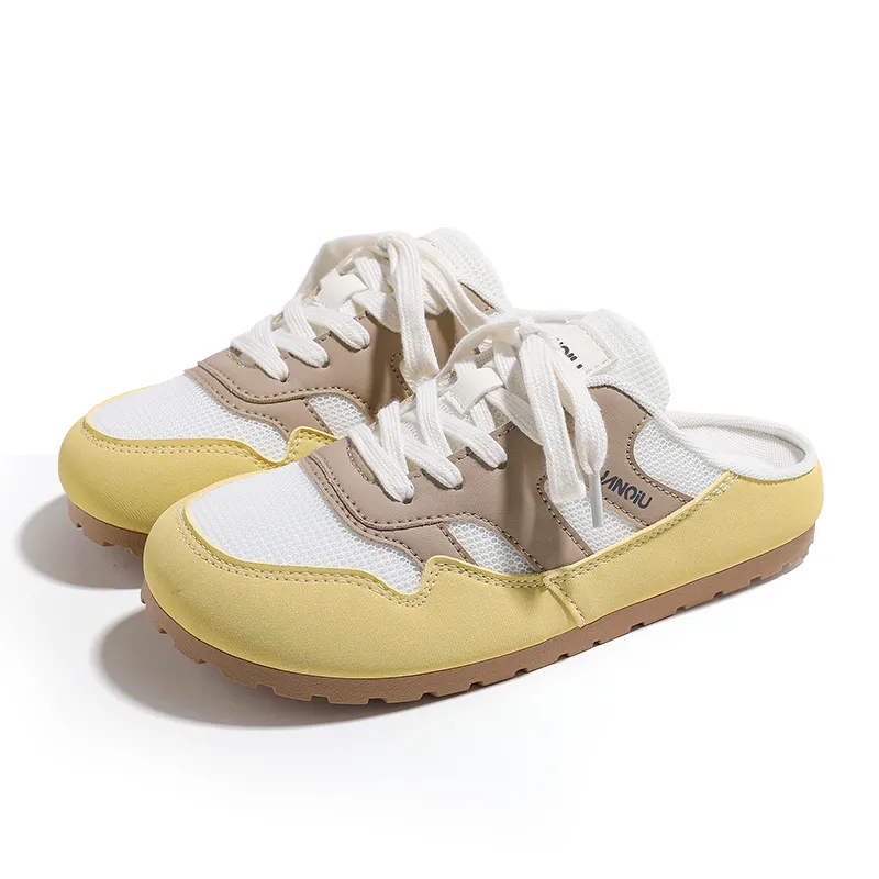 HUANQIU Abrasion Resistant Slip Resistant Closed Toe Slippers Women's Yellow-2