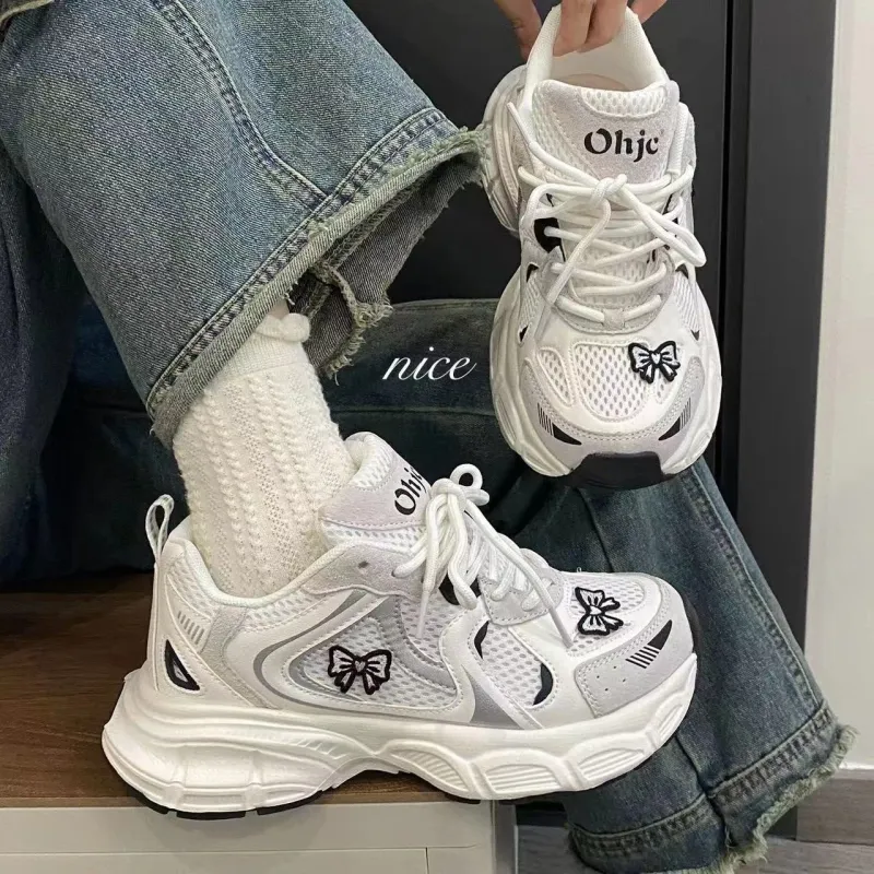 Fawn Miri Cushioning, Slip Resistant, Abrasion Resistant Coverage Low Top Chunky Sneakers Women's White-4
