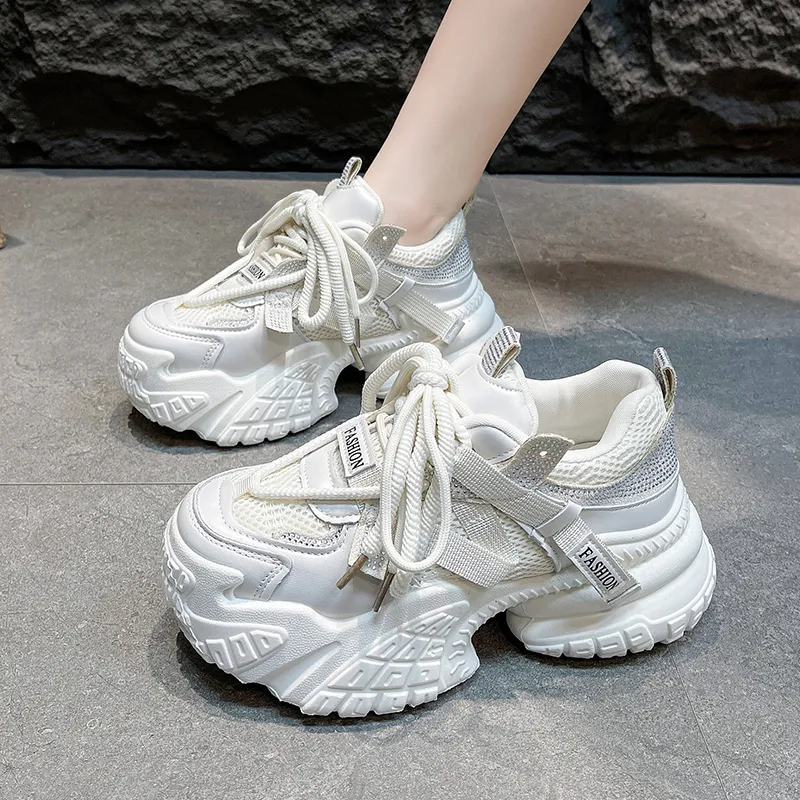 Fawn Miri Slip Resistant, Abrasion Resistant, Height Increasing, Breathable Low Top Chunky Sneakers Women's-5