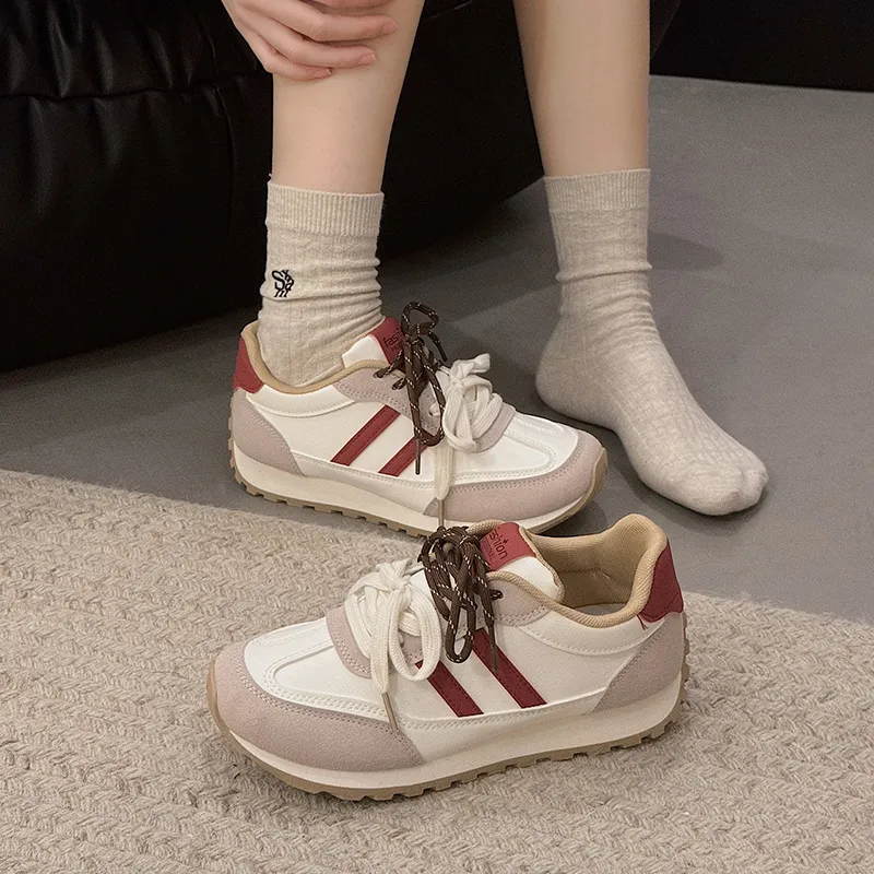 Fawn Miri Casual Shoes Women's Low Top White/White Red-5