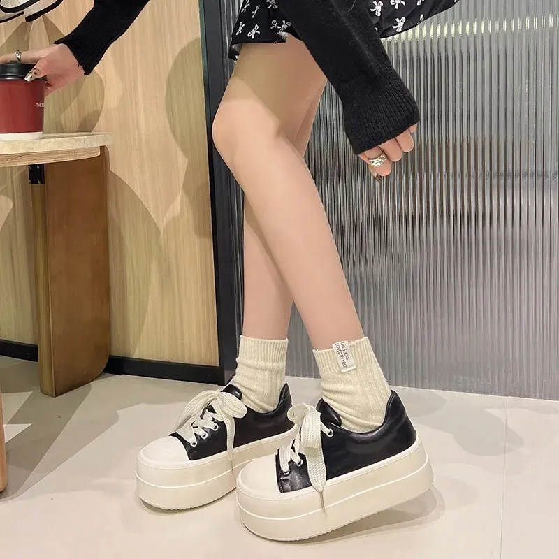 Fawn Miri Anti Slip And Wear Resistant Height Increasing Low Top Skateboard Shoes Women's-4