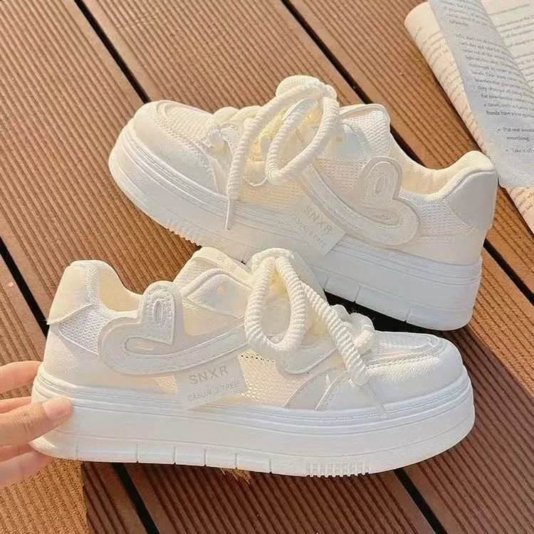 Fawn Miri Slip Resistant And Breathable Low Top Skateboard Shoes Women's White-5