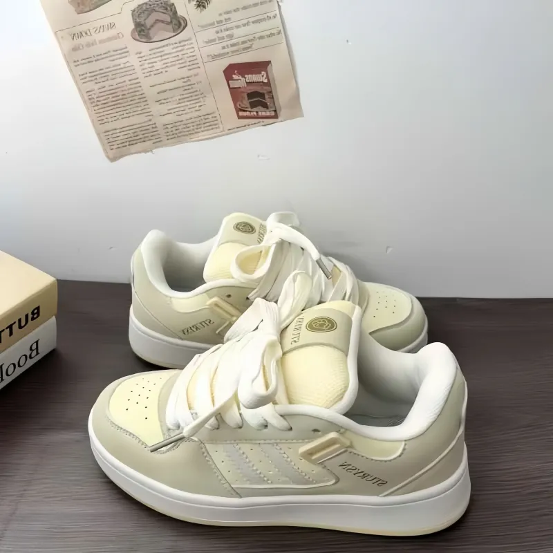 Fawn Miri Coverage Slip Resistant And Abrasion Resistant Low Top Skateboard Shoes Women's Custard-2