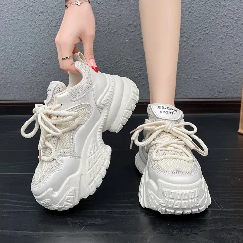 Fawn Miri Abrasion Resistant Coverage Height Increase Low Top Chunky Sneakers Women's