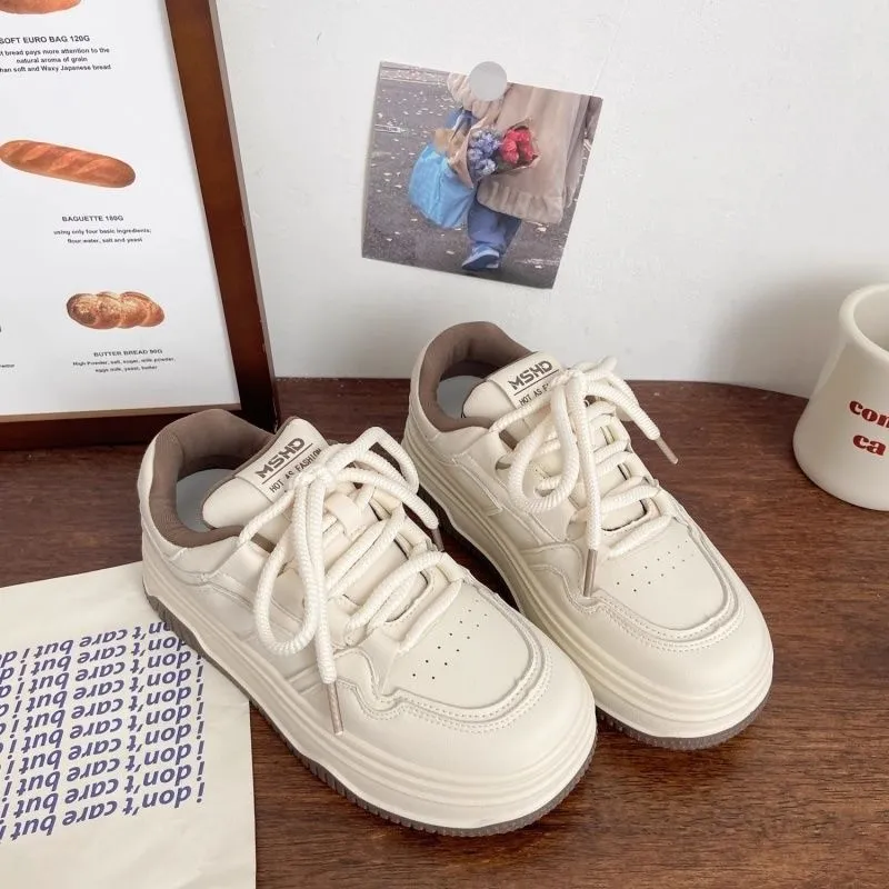 Fawn Miri Slip Resistant Low Top Skateboard Shoes Women's White-6