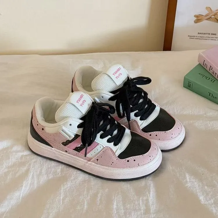 Fawn Miri Coverage Slip Resistant And Abrasion Resistant Low Top Skateboard Shoes Women's Gradient Black Pink-2