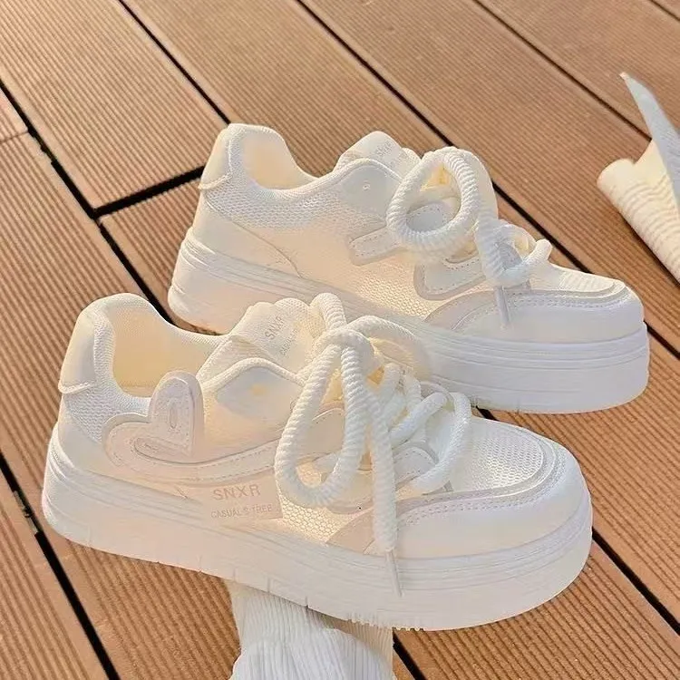 Fawn Miri Slip Resistant And Breathable Low Top Skateboard Shoes Women's White-1